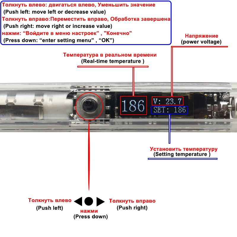 T12 Điện Mỏ Hàn Bộ DC 12-24V 7 - đánh giá và giá Soldering Station T12 Oled