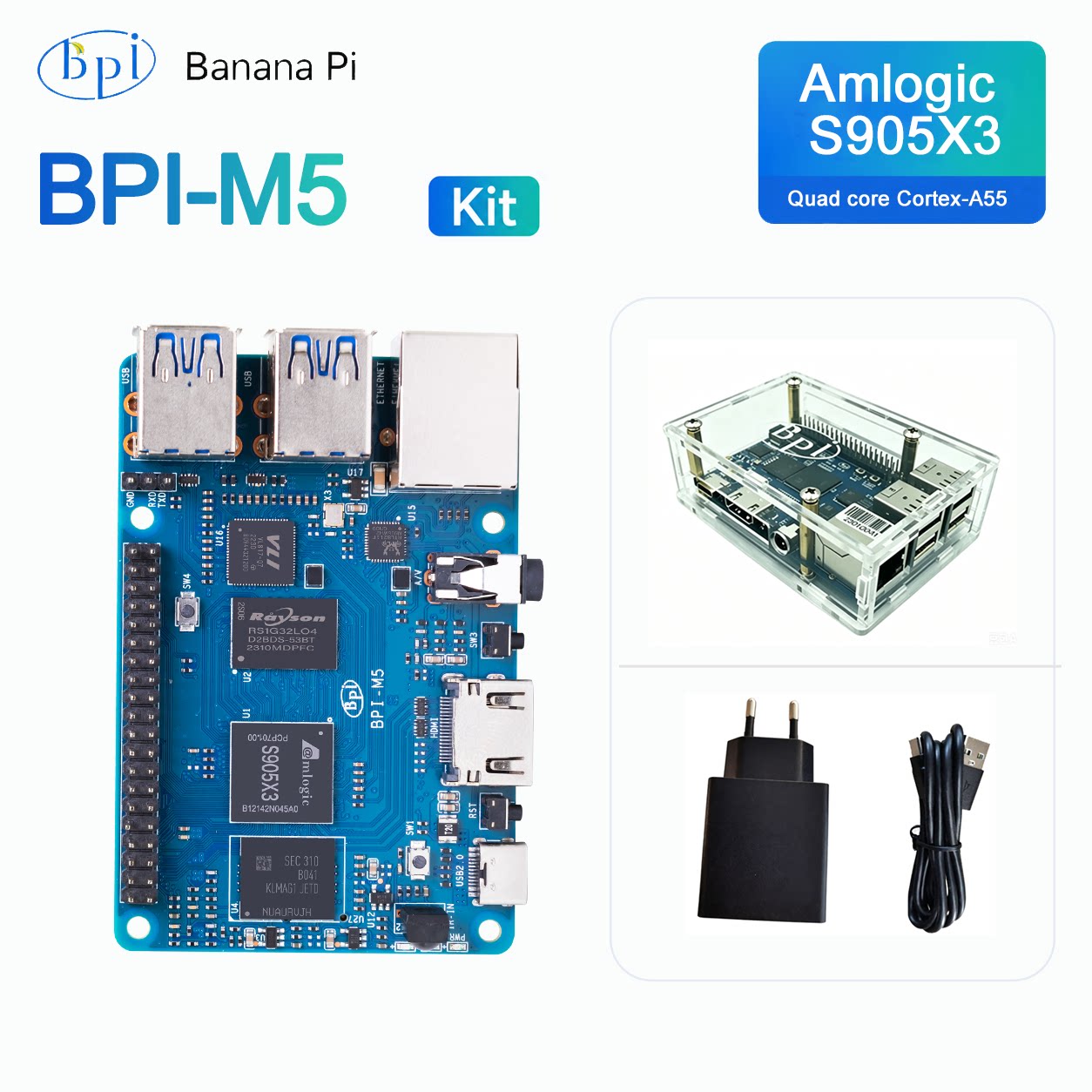 Banana Pi BPI-M5 Development B - đánh giá và giá Banana Pi Bpi-M5