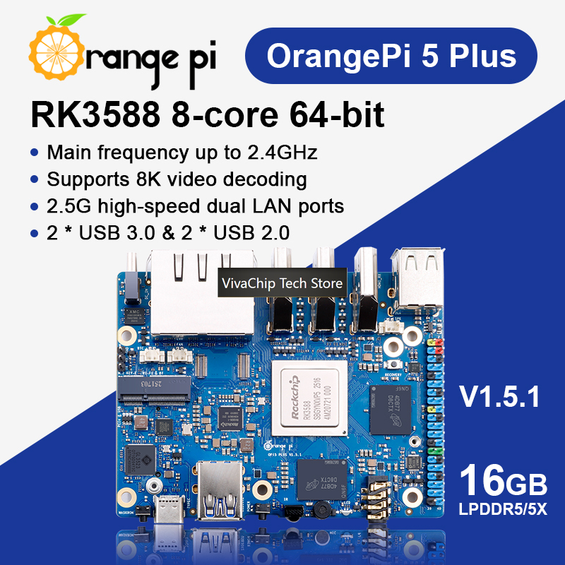 VivaChip TechOrange Pi 5 Plus  - đánh giá và giá Orange Pi 5 Plus 16Gb